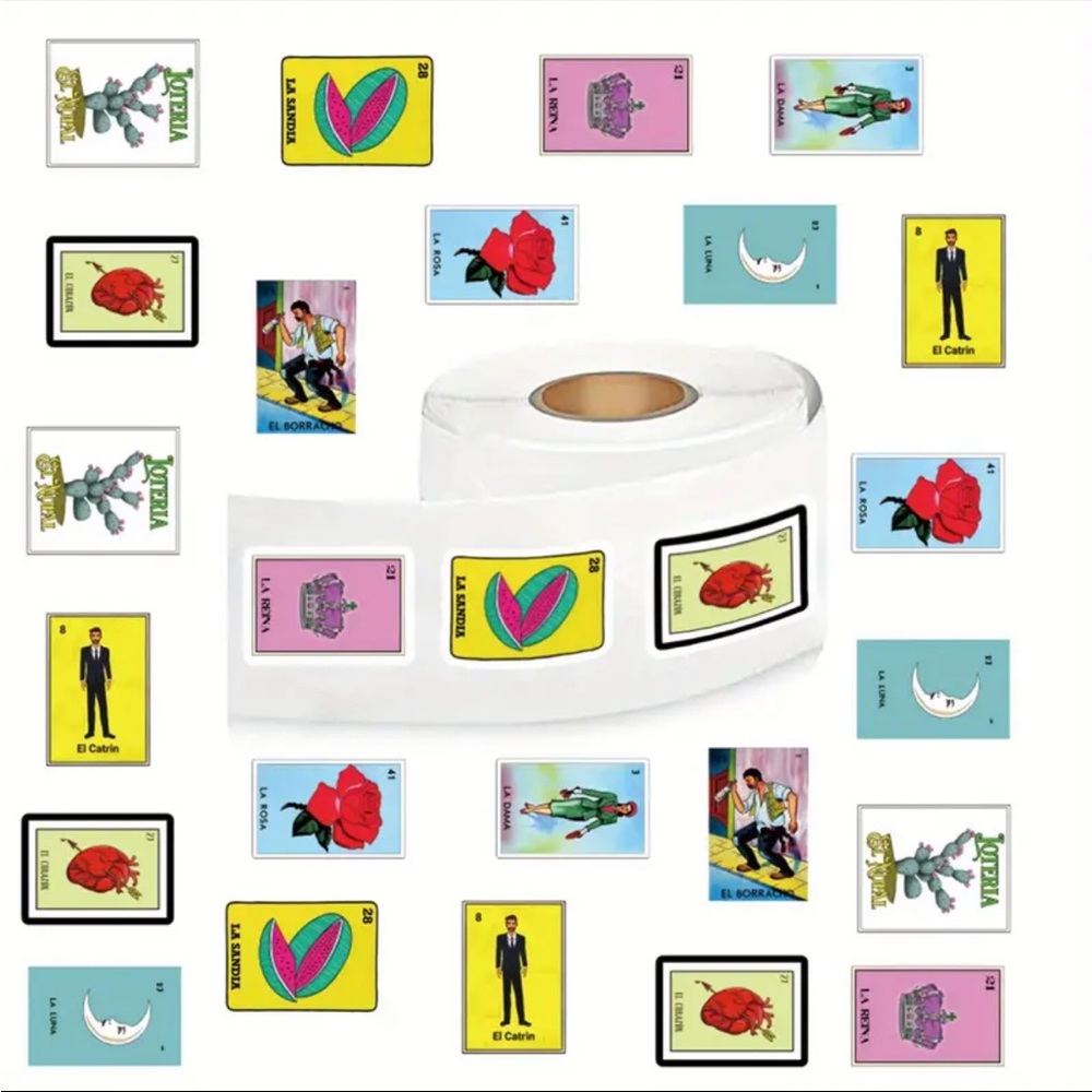 500 Mexican Game Theme Stickers NIP